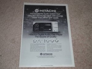 Hitachi DA-1000 CD Player Ad, 1983, Article,1st one!