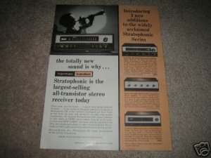 Harman Kardon Vintage Ad from 1964, color, RARE SR-400