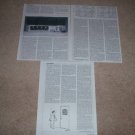 Carver C-1 Pre,M-500 Amplifier Review reprint,3pgs,1983