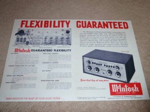 McIntosh C-8 Audio Compensator Ad,2 pgs,1958,Details C8