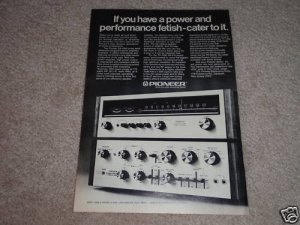 Pioneer TX-1000 Tuner,SA-1000 Amplifier Ad, 1972, RARE!