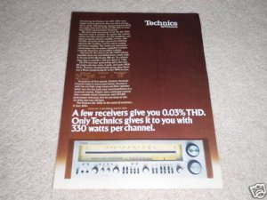 Technics SA-1000, 300x2 watts!1978 Ad,1 pg,specs,RARE!