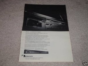Nakamichi 580 Cassette Deck Ad, 1978,530 Receiver