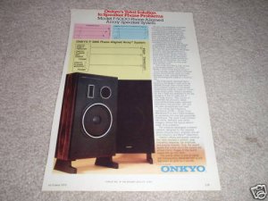 Onkyo F-5000 SPeaker Ad from 1979, article, specs!