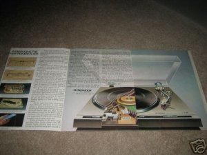 Pioneer PL-400 Turntable Ad from 1980,4 pages!