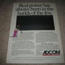 Adcom GFA-565  Mono Amp Ad from 1990,nice!