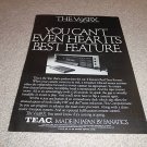 Teac V-95RX high-end Cassette Ad,DBX, remote,1982