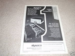 Dynaco Stereo 400,A-25 speaker Ad from 1974,rare!