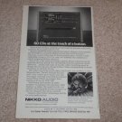 Nikko NCD-600 CD Changer Ad, 1986,Article, RARE! 6"x9"