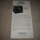 Carver M-400a Power Amp Cube ad from 1983,6"x11"