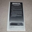 Carver C-1 Preamp Ad, Article, Good info! 6"x11" RARE!