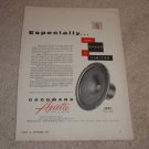 Goodmans Axiette Speaker Ad, 1955, Article, Rare Ad!