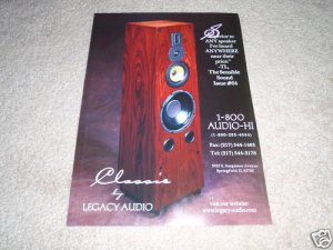 Legacy Audio Classic Speaker Ad from 1998, beautiful!!