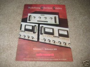 Audio Research Reference 1, 600 Amplifier Ad,TUBES!