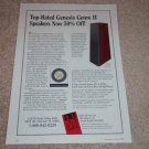 Genesis Genre II Speaker Ad, 1994, Article, Specs, RARE
