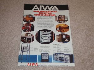 Aiwa Mini System Ad,I,II,III,IV,V,Specs,Info,RARE!