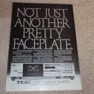 Teac R-555 Cassette Ad, 1984,Article, RARE AD!