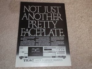 Teac R-555 Cassette Ad, 1984,Article, RARE AD!