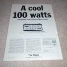 Fisher TX-3000 Amplifier AD from 1964, specs, article