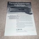 Carver TL-3300 CD Player Ad from 1988, Article