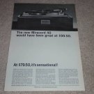 Miracord 40 Turntable Ad, 1966, Article, Specs