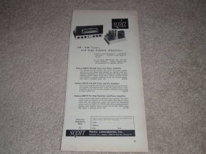 Scott Pattern 5001x Tube Tuner Ad,5012x,6001x Preamp