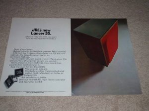 JBL Lancer 55 Speaker AD, 1971, Article, 2 pgs, Color