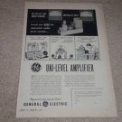 GE Uni-Level Tube Amplifier Ad,1955,Rare Ad,Article