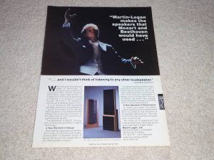 Martin Logan Monolith,CLS Speaker Ad, 1987, Article
