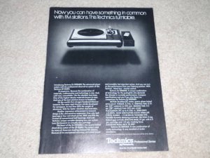 Technics SL-1000MkII Turntable Ad, 1977,Article, RARE!!