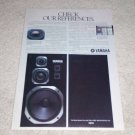 Yamaha NS-500m Speaker Ad,Rare Beautiful Ad, 1984