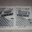 Pilot AF-724,850 Pre/Tuner Ads,1955, Tube,Specs,Article