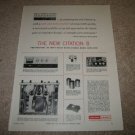 Harman Kardon Citation B Ad from 1964, very rare!