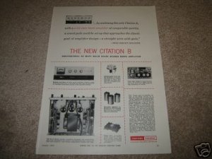 Harman Kardon Citation B Ad from 1964, very rare!