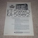 Kenwood Ad, 1972, KT-5000 Tuner, KA-5002 Amp, Specs