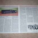 Tandberg TCA 3008a Preamp Review, 2 pgs, 1985, RARE!
