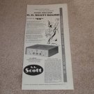 Scott 99 Amplifier Ad, 1956, Full Specs, Article