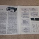 V-M Pro 1521 Receiver Review, 2 pgs, 1971, Full Test
