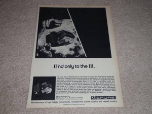Shure V-15 Type III, M95-ED Cartirdge Ad, 1975, RARE!