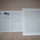 Thorens TD-224 Record Changer Review,2 pgs, 1964, RARE!