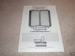 Scott S-8 Speaker Ad from 1966