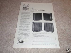 Leslie plus 2 430, 450 speaker Ad from 1973 #2