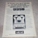 Akai Pro-1000 Studio Open-Reel Deck Ad, 1978,full specs