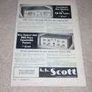Scott 330 Tuner Ad, 121-B Preamp, Specs,Article, 1955