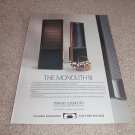 Martin Logan Monolith III Ad from 1990,RARE!