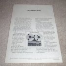 Revox A77 Mk III Open Reel Deck Ad from 1973