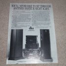 DBX Ad, 1987, Soudfield Speakers, DX5 CD, Amp, Nice Ad!