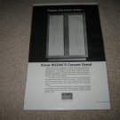 BOZAK Concert Grand Speaker Ad from 1968