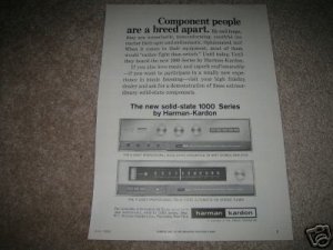 Harman Kardon 1000 Series Ad from 1964, RARE,FM TUNER
