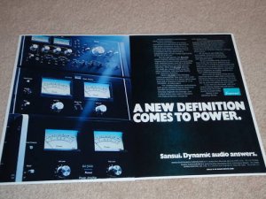 Sansui BA-5000,BA-3000,CA-3000 Amps,Pre Ad,2pgs,1975
